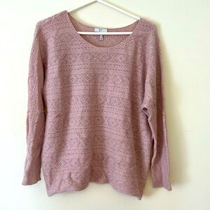 Soft pink pointelle sweater from Joie in size XS